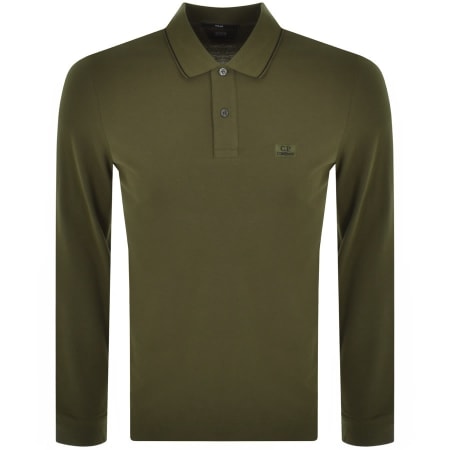 Product Image for CP Company Long Sleeve Polo T Shirt Khaki