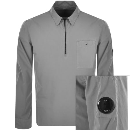 Product Image for CP Company Half Zip Overshirt Jacket Grey