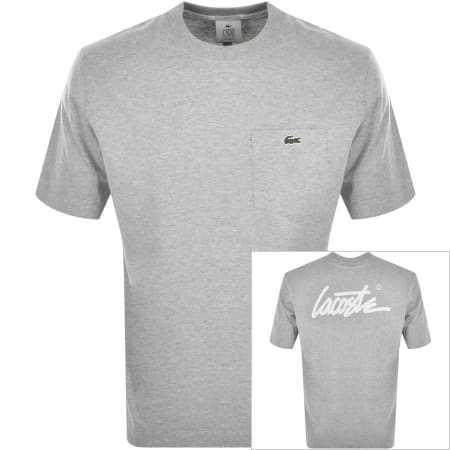 Product Image for Lacoste Live Crew Neck Pocket T Shirt Grey