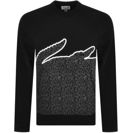 Product Image for Lacoste Large Crocodile Logo Sweatshirt Black