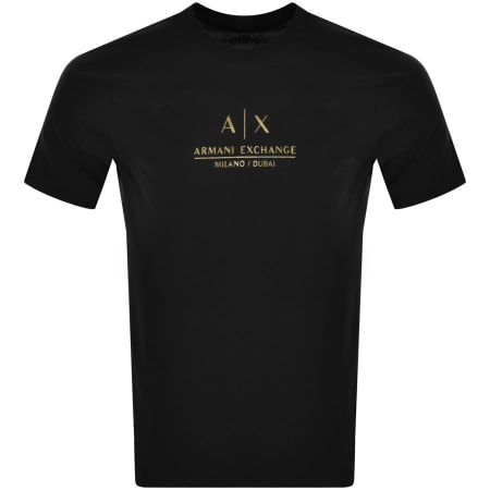 Product Image for Armani Exchange Crew Neck Logo T Shirt Black