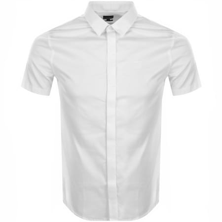 Product Image for Armani Exchange Slim Fit Short Sleeved Shirt White