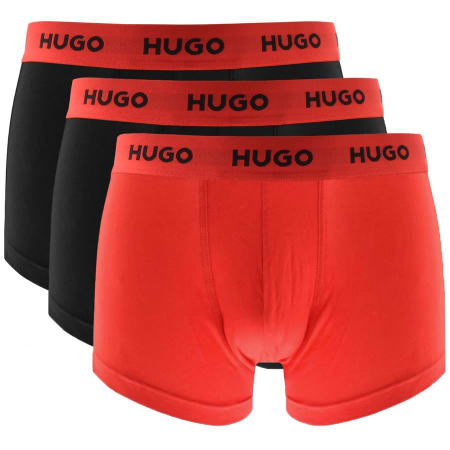 Product Image for HUGO Triple Pack Boxer Trunks Black