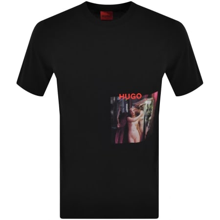 Product Image for HUGO Dmack Crew Neck T Shirt Black