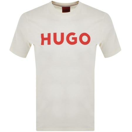 Product Image for HUGO Dulivio Crew Neck T Shirt Cream