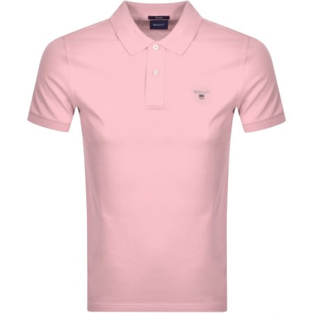 Product Image for Gant Oxford Pique Rugger Polo T Shirt Pink