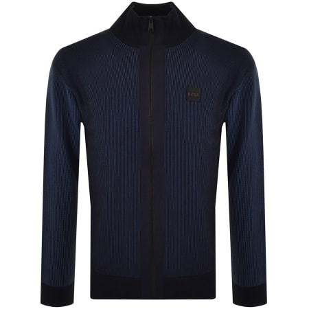 Product Image for BOSS Artedo Full Zip Knit Jumper Navy