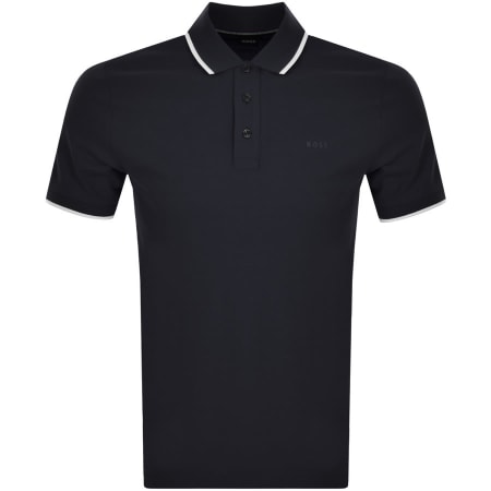 Product Image for BOSS Parlay 145 Short Sleeve Polo T Shirt Navy