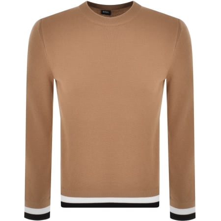 Product Image for BOSS Ecaio Knit Jumper Brown