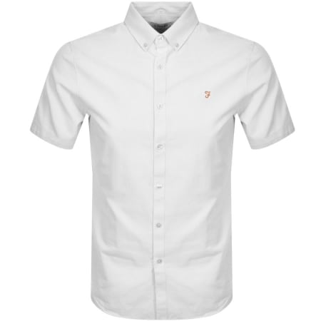 Product Image for Farah Vintage Brewer Slim Short Sleeve Shirt White