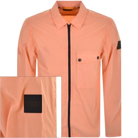 Product Image for BOSS Lool Overshirt Jacket In Pink