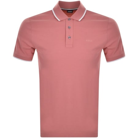 Product Image for BOSS Parlay 145 Short Sleeve Polo T Shirt Pink