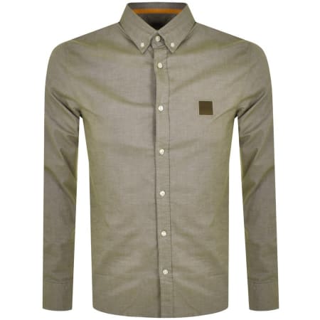 Product Image for BOSS Mabsoot Long Sleeved Shirt Green