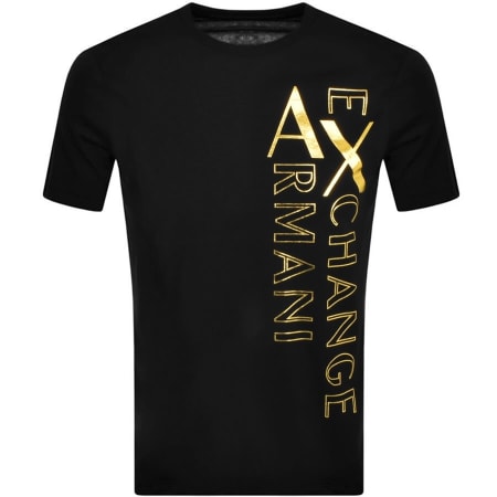 Product Image for Armani Exchange Crew Neck Logo T Shirt Black