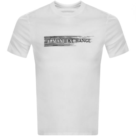 Product Image for Armani Exchange Slim Crew Neck Logo T Shirt White