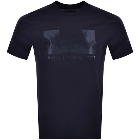Product Image for Armani Exchange Crew Neck Logo T Shirt Navy