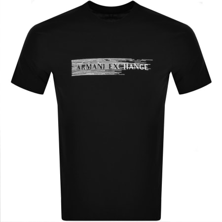 Product Image for Armani Exchange Slim Crew Neck Logo T Shirt Black