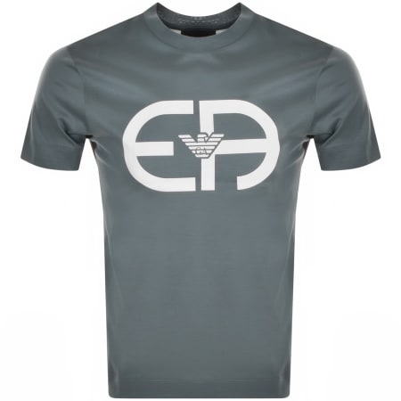 Product Image for Emporio Armani Crew Neck Logo T Shirt Blue