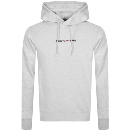 Product Image for Tommy Jeans Straight Logo Hoodie Grey