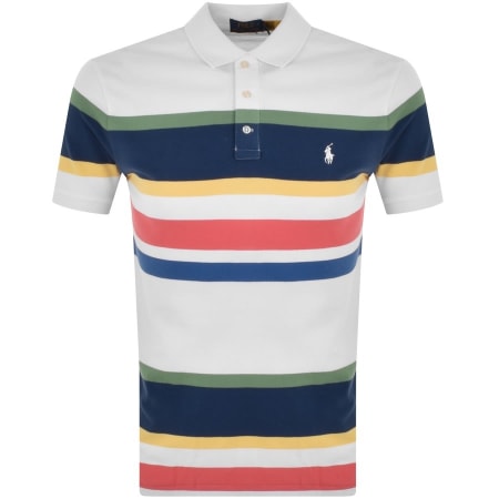 Product Image for Ralph Lauren Stripe Polo T Shirt White