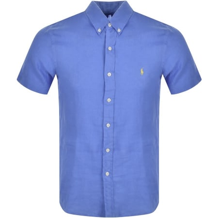 Product Image for Ralph Lauren Linen Slim Fit Shirt Blue