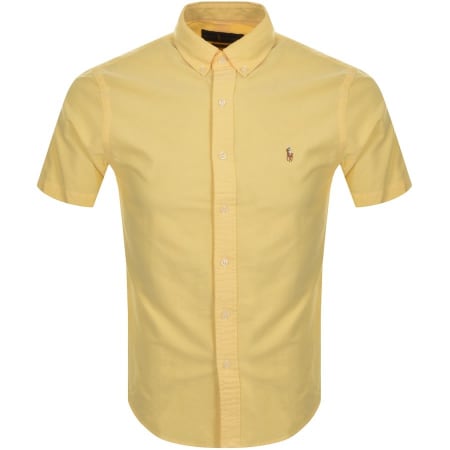 Product Image for Ralph Lauren Oxford Slim Short Sleeve Shirt Yellow