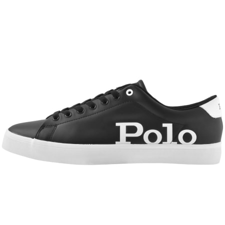 Product Image for Ralph Lauren Longwood Leather Trainers Black