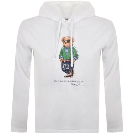 Product Image for Ralph Lauren Hooded Long Sleeve T Shirt White