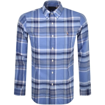 Product Image for Ralph Lauren Long Sleeved Custom Fit Shirt Blue