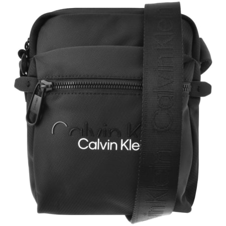 Product Image for Calvin Klein Logo Code Reporter Bag Black