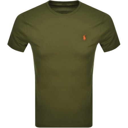 Product Image for Ralph Lauren Crew Neck Custom Fit T Shirt Green