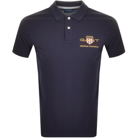 Product Image for Gant Retro Archive Shield Polo T Shirt Navy