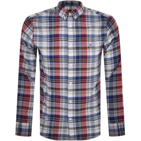 Product Image for Gant Check Shield Long Sleeve Shirt Red