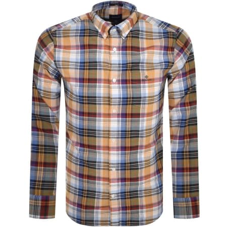 Product Image for Gant Check Shield Long Sleeve Shirt Yellow