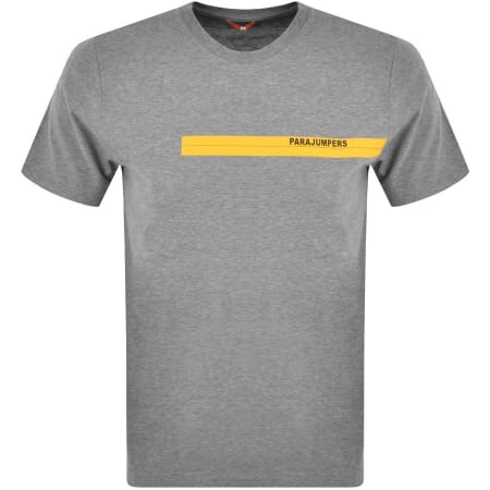 Product Image for Parajumpers Tape Logo T Shirt Grey
