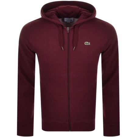 Product Image for Lacoste Sport Logo Full Zip Hoodie Burgundy
