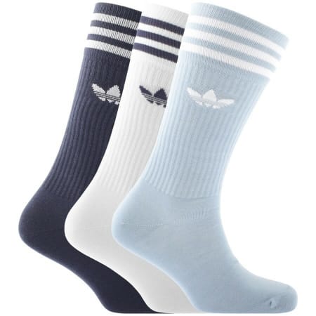 Product Image for adidas Originals Three Pack Solid Crew Socks White