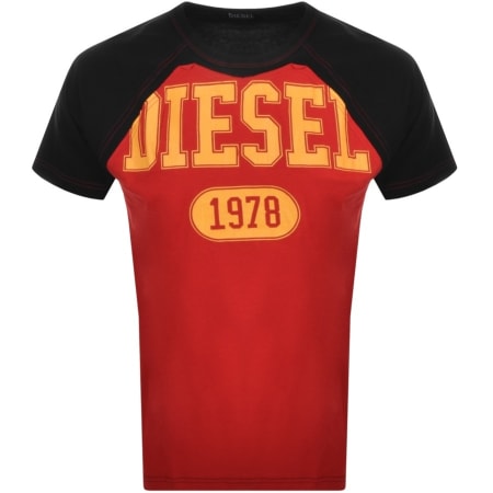 Product Image for Diesel T Raglen Logo T Shirt Black