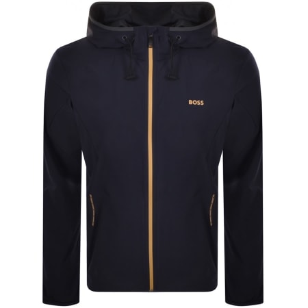 Product Image for BOSS Performance Swoven Zip Hoodie Navy