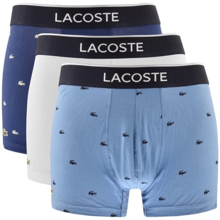 Product Image for Lacoste Underwear Triple Pack Boxer Trunks Blue
