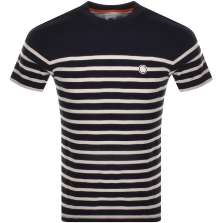 Product Image for Pretty Green Breton Knit T Shirt In Navy