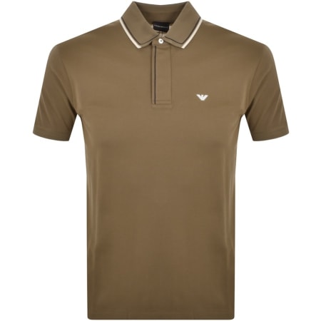 Product Image for Emporio Armani Short Sleeved Polo T Shirt Brown