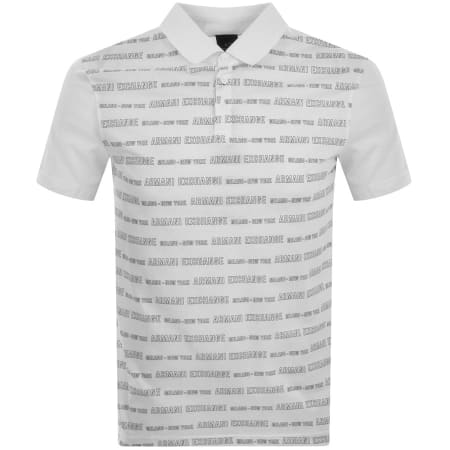 Product Image for Armani Exchange Logo Polo T Shirt White