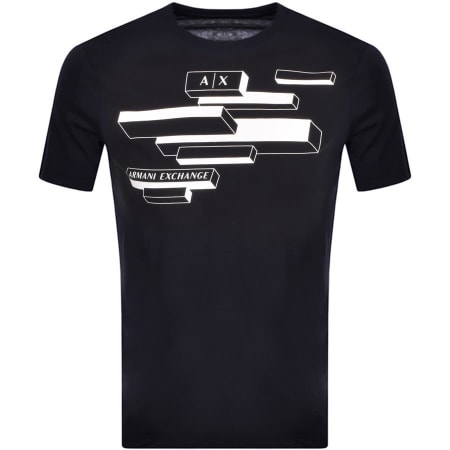 Product Image for Armani Exchange Crew Neck Logo T Shirt Navy