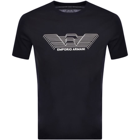 Product Image for Emporio Armani Crew Neck Logo T Shirt Navy