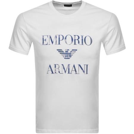 Product Image for Emporio Armani Swimwear Logo T Shirt White