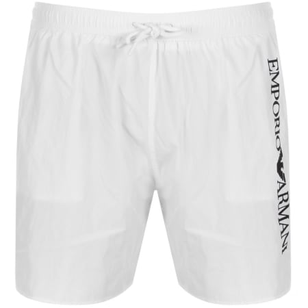 Product Image for Emporio Armani Logo Swim Shorts White