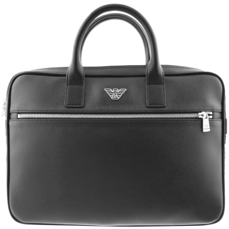 Product Image for Emporio Armani Faux Leather Briefcase Bag Black