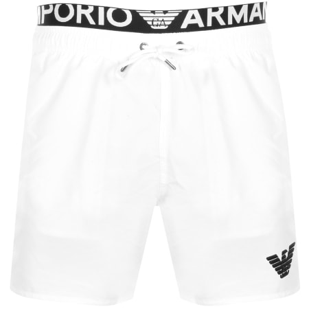 Product Image for Emporio Armani Logo Swim Shorts White
