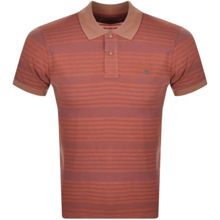 Product Image for Vivienne Westwood Striped Polo T Shirt Orange